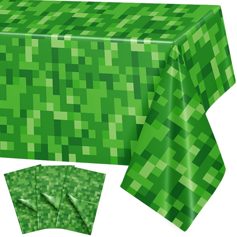 Gaming Console Design - Creeper Face Tafelkleed Wegwerp PE 137x274cm