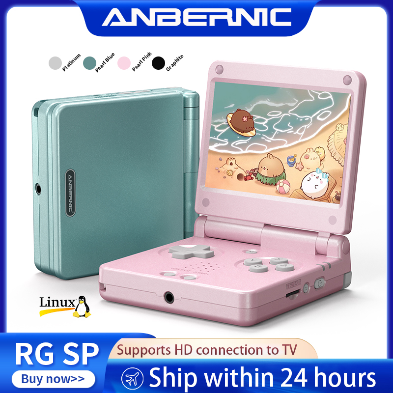 Gaming Console Minecraft - Anbernic RGSP Flip Classic Handheld Gameconsole