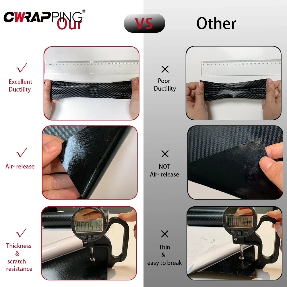 Koolstofvezel Auto Vinyl Wrap  - Console Skin Wrap recensie en prijs