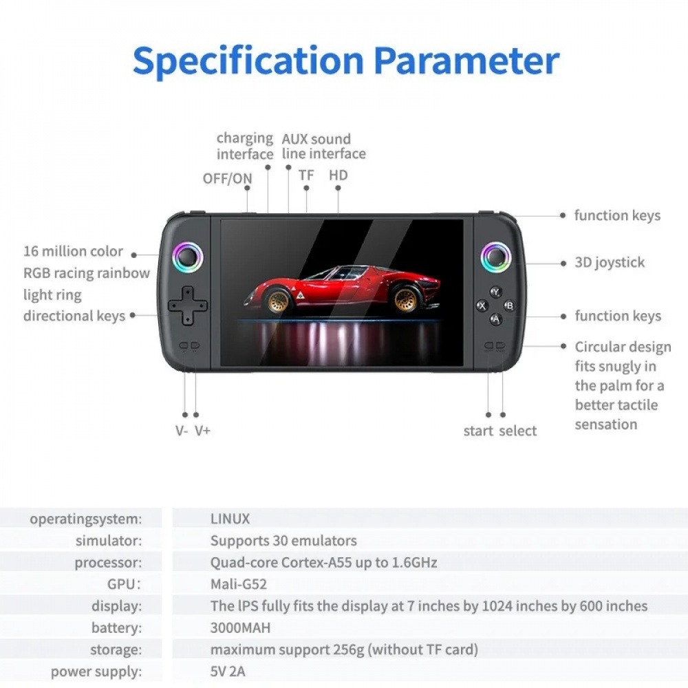 M27 7 inch IPS-scherm draagbar - Gaming Console Under 500 recensie en prijs
